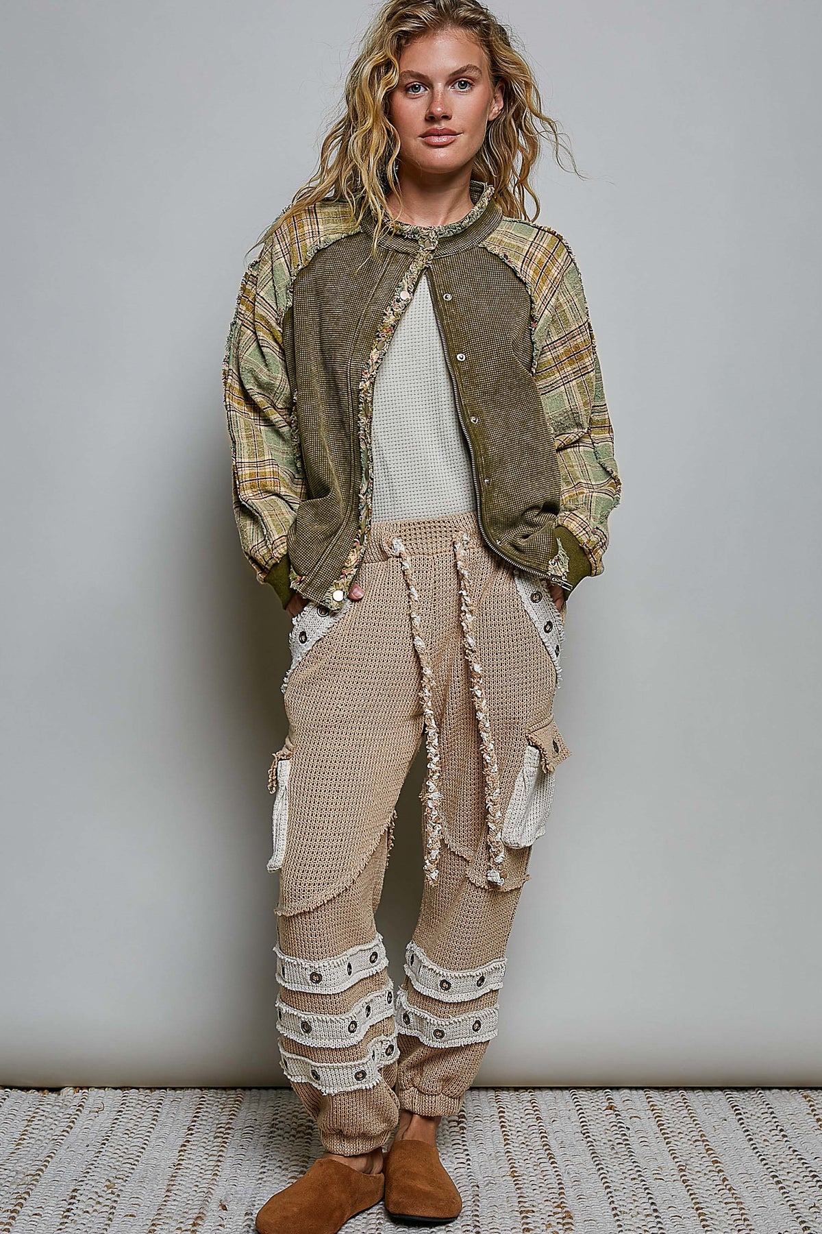 Patchwork Plaid Jacket
