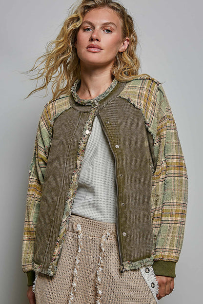 Patchwork Plaid Jacket