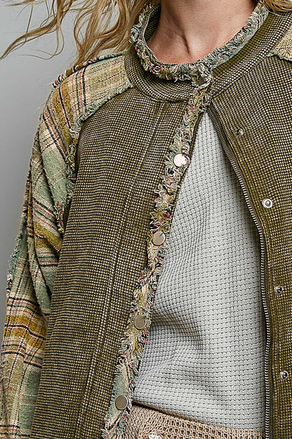 Patchwork Plaid Jacket