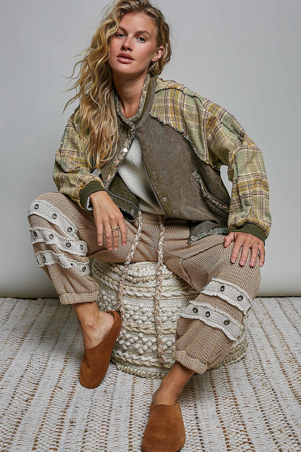 Patchwork Plaid Jacket