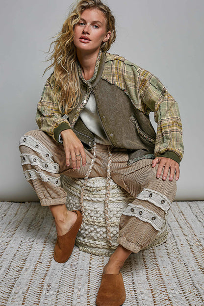 Patchwork Plaid Jacket