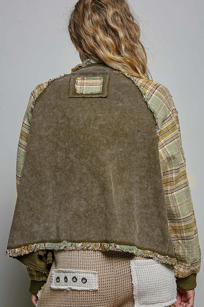 Patchwork Plaid Jacket