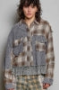 Ghost Grey Plaid Shacket