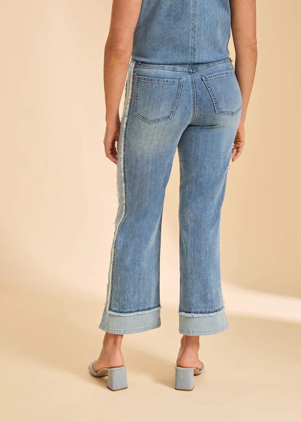 Olivia Wide Ankle Denim- Light Wash