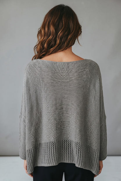 Cozy Taupe Textured Knit Sweater