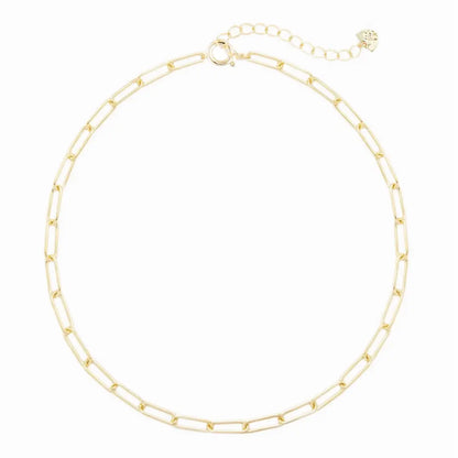 Chain (Paperclip) Layering Necklace in Gold
