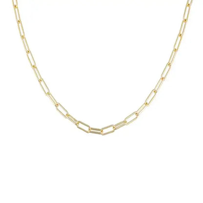 Chain (Paperclip) Layering Necklace in Gold