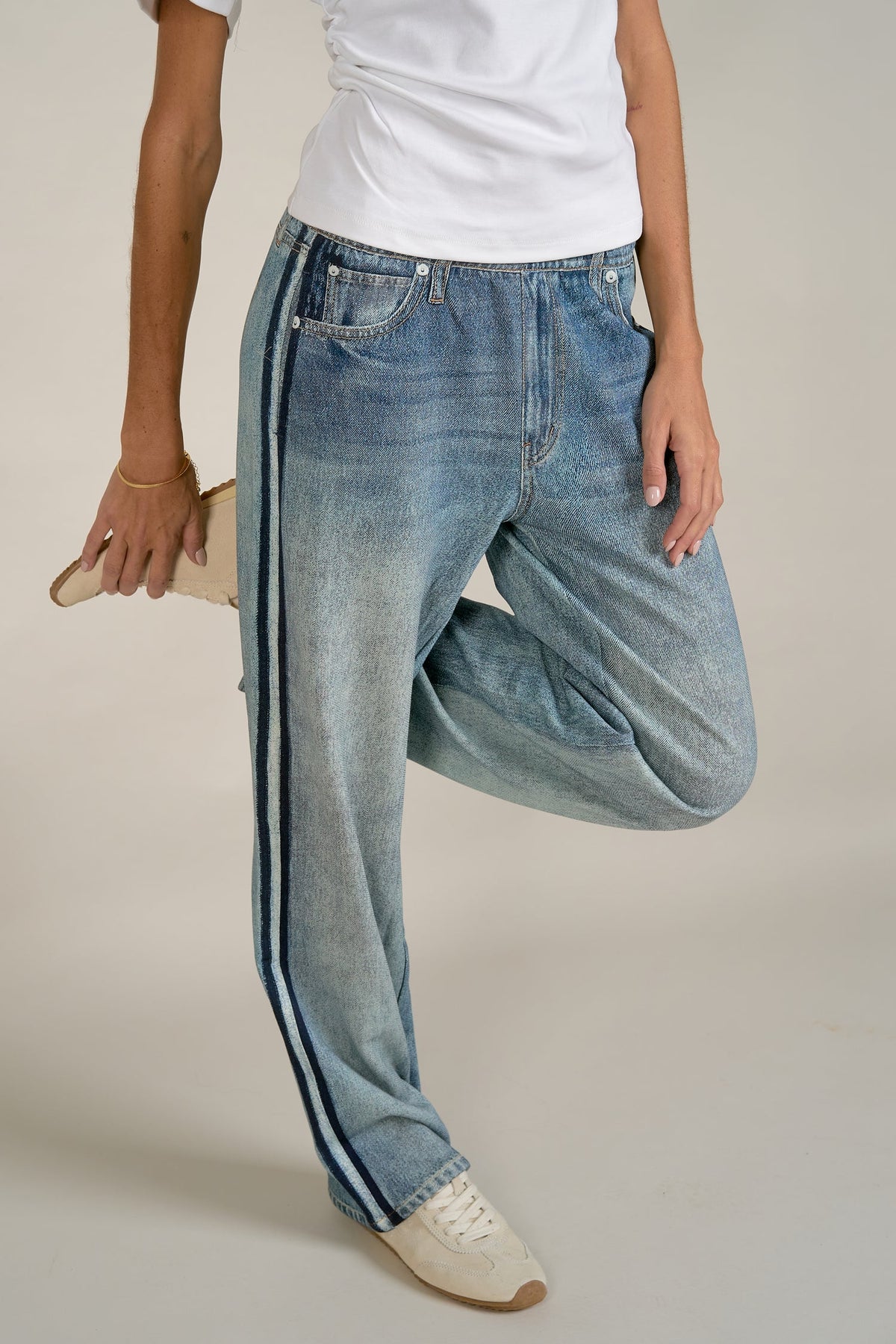 Jojo Denim Track Sweatpant Jeans