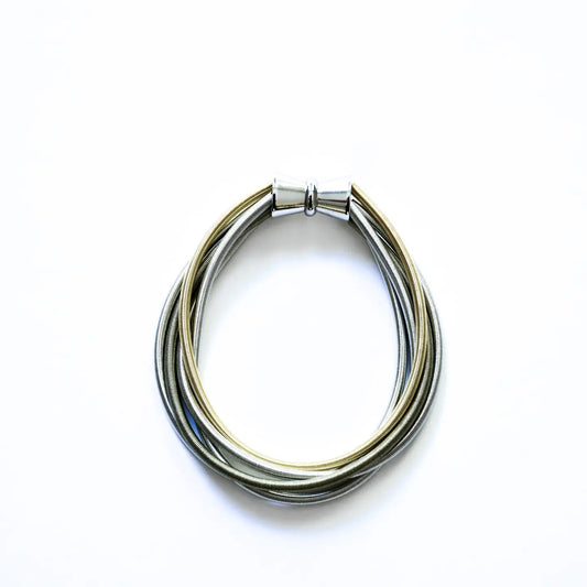 Multi 5 Strand Wire Bangle Bracelet