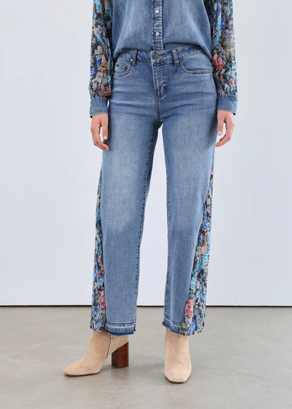 Olivia Wide Ankle Denim, Medium Wash