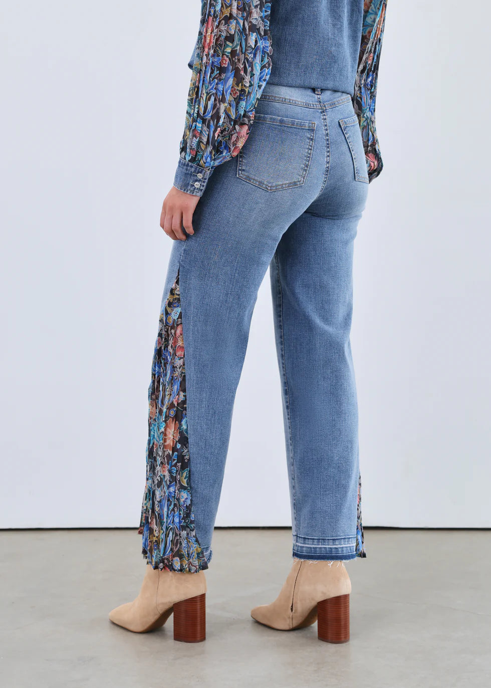 Olivia Wide Ankle Denim, Medium Wash