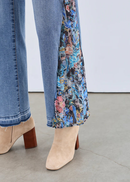 Olivia Wide Ankle Denim, Medium Wash