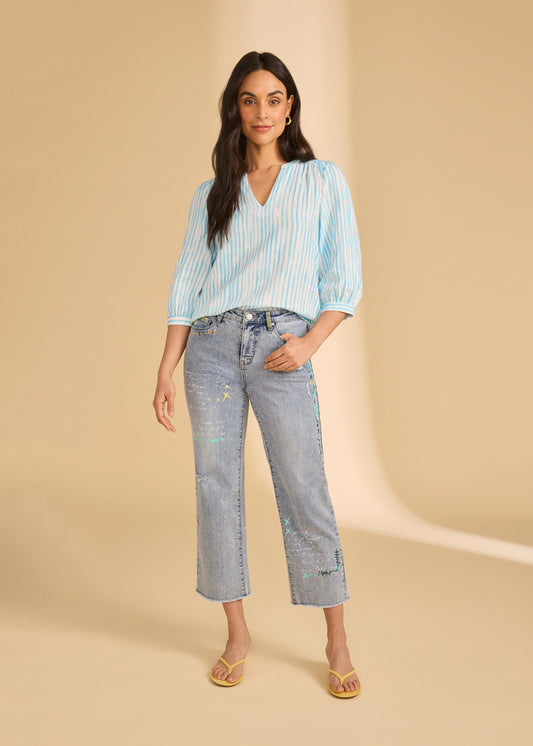 Artist Touch Cropped Straight Jeans