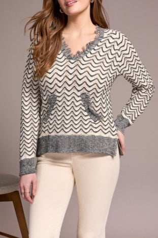 Hooded Sweater With Fringe Detail