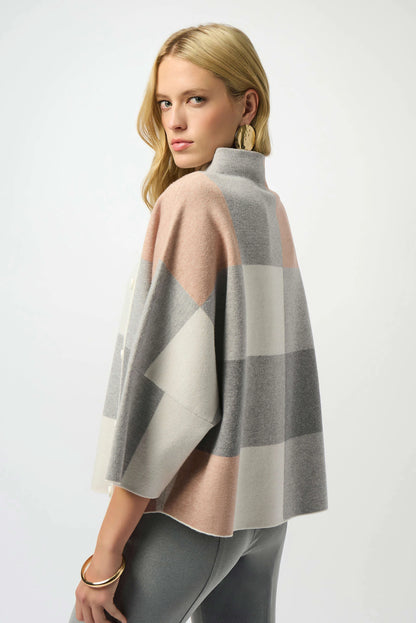 Plaid Jacquard Sweater Knit Top