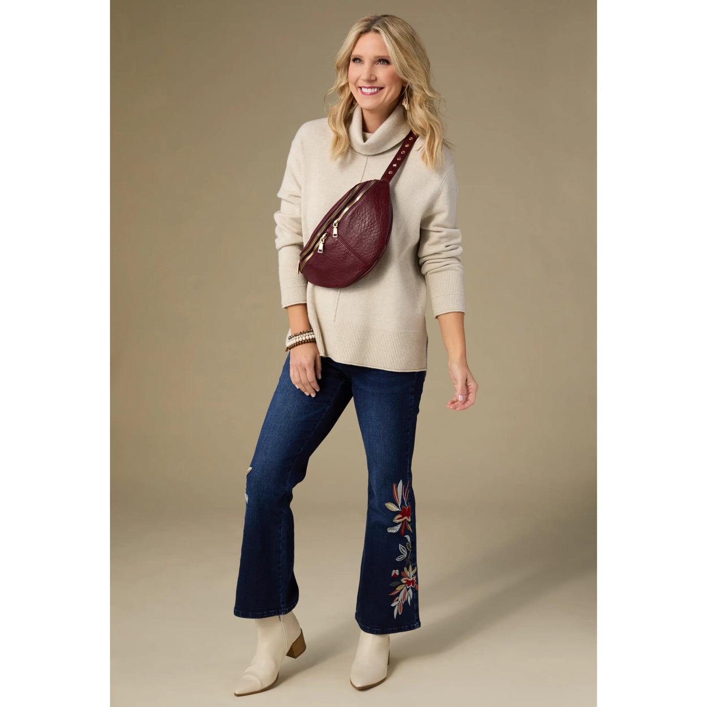 Heavenly-Luxe Cowl Neck with Rib Trim Detail Oatmeal