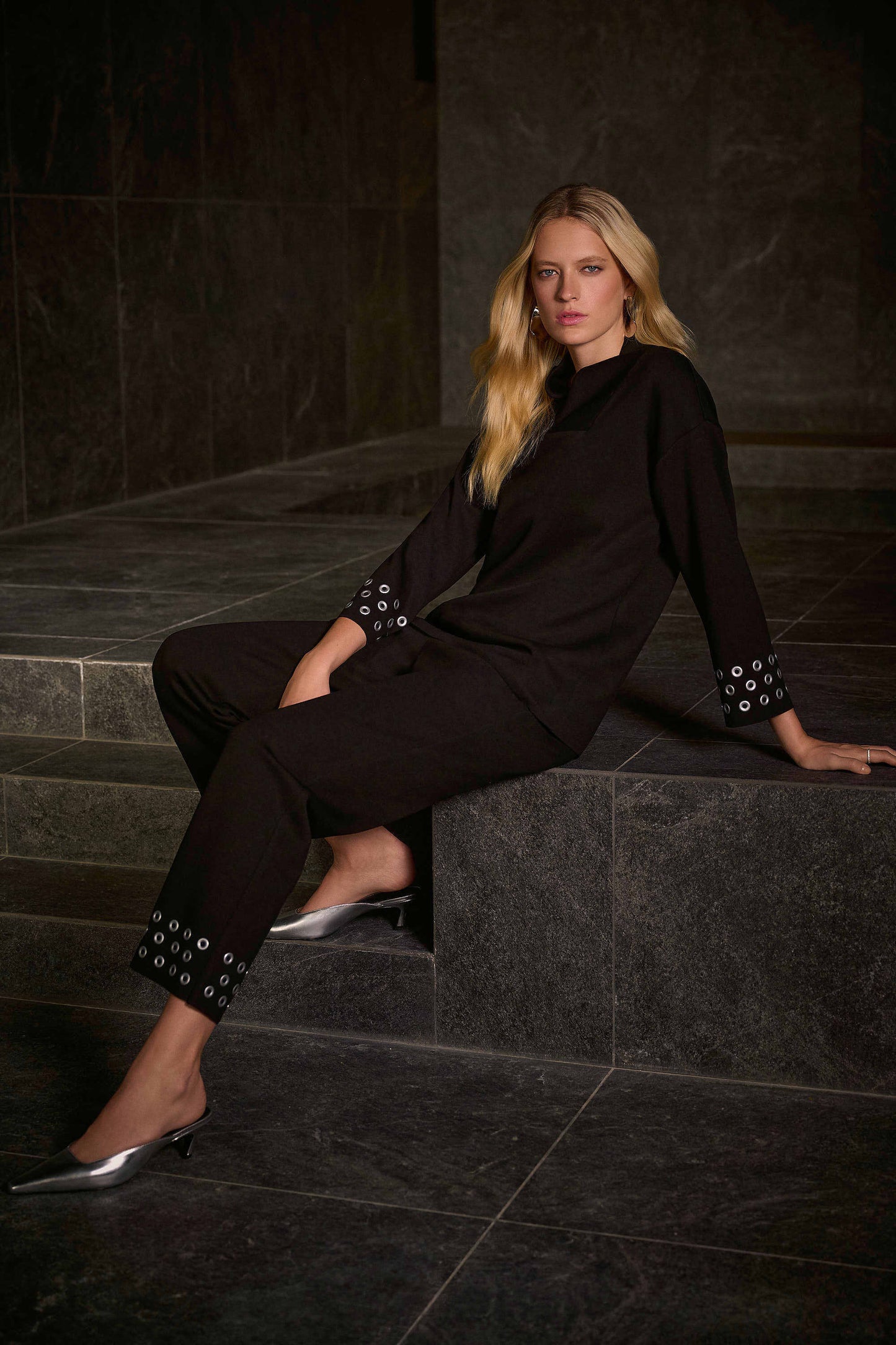 Scuba Jersey Straight Leg Pull-On Pants