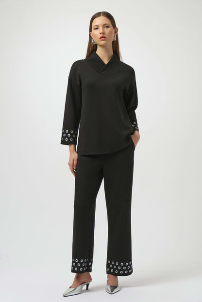 Scuba Jersey Straight Leg Pull-On Pants