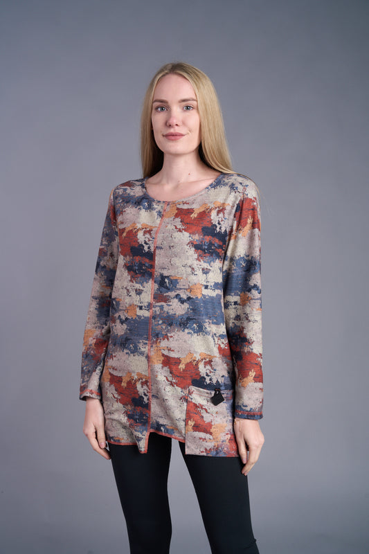 Earthy Brushstroke Pocket Tunic