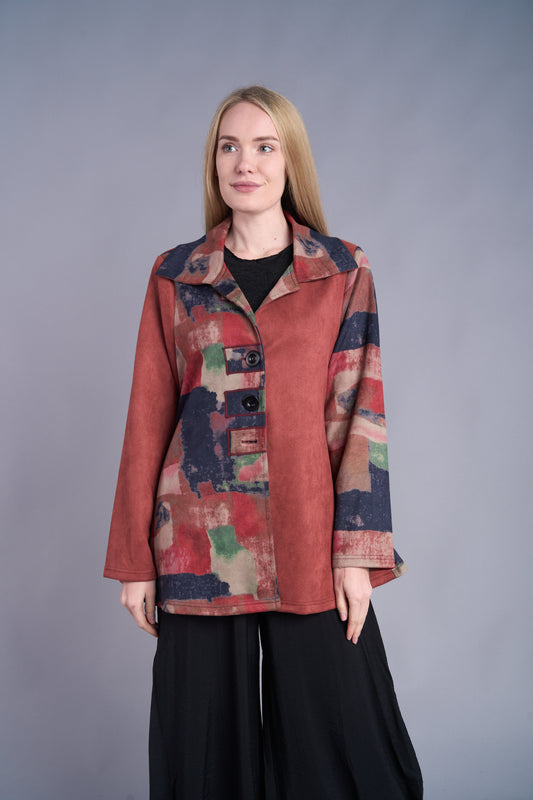 Suede Mix Media Jacket