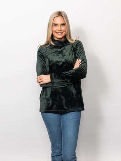 Microfleece Funnel Neck Top
