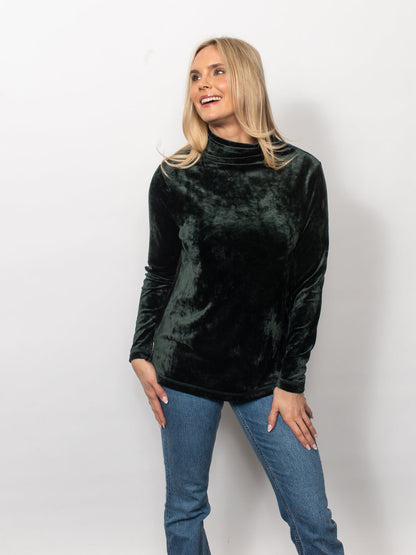 Microfleece Funnel Neck Top
