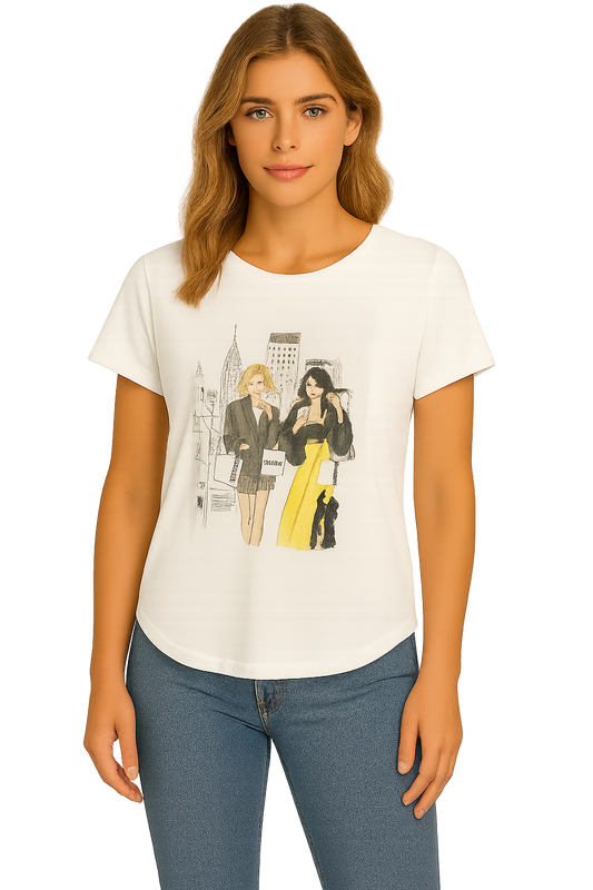 City Chic Besties Graphic Tee