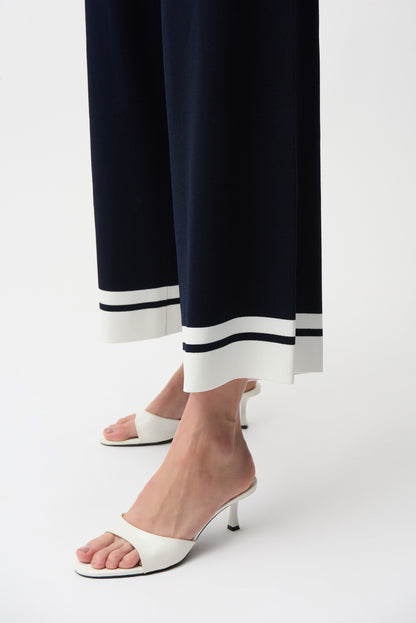 Viscose Blend Culotte pants With Stripe Detail