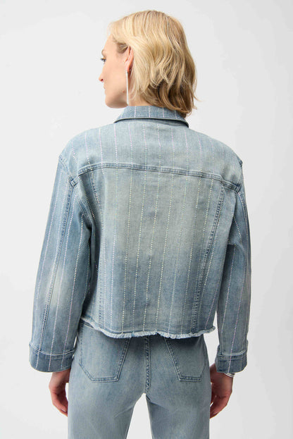 Denim Jacket With Rhinestones