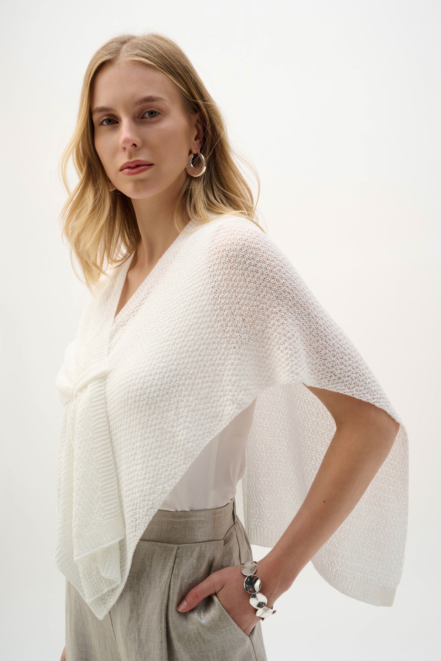 Soft Knit Draped Pull-Through Cover-Up