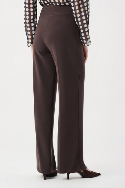 Silky Knit Wide-Leg Pull-On Pants Mocha