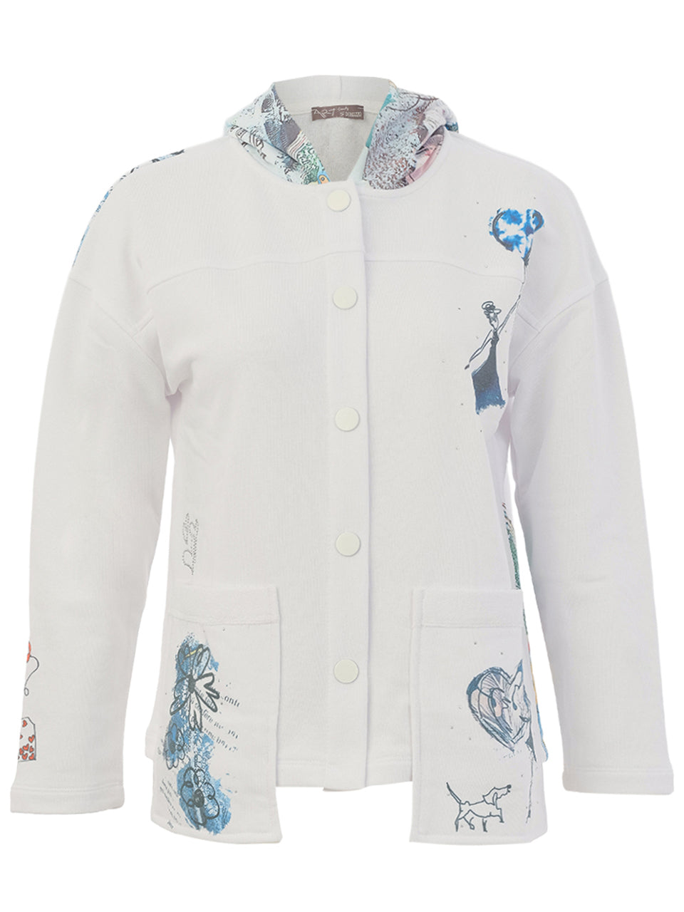 Whimsy Sketch Hooded Blazer