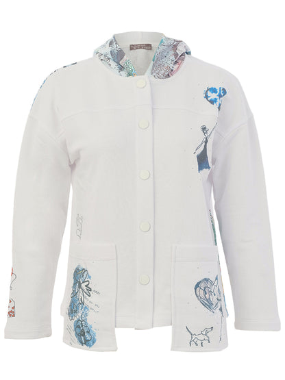 Whimsy Sketch Hooded Blazer