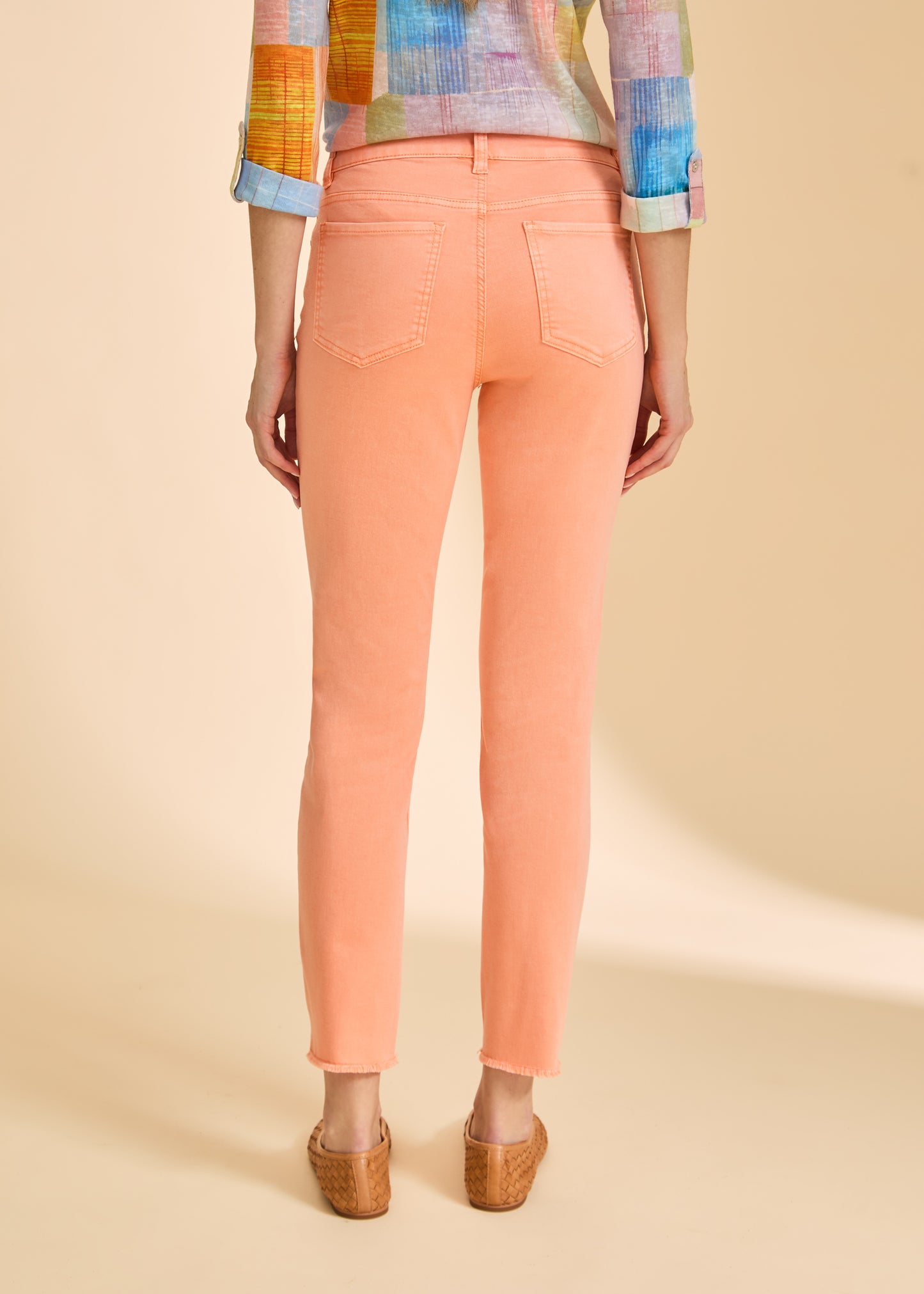 Olivia Slim Ankle Denim- Cantaloupe