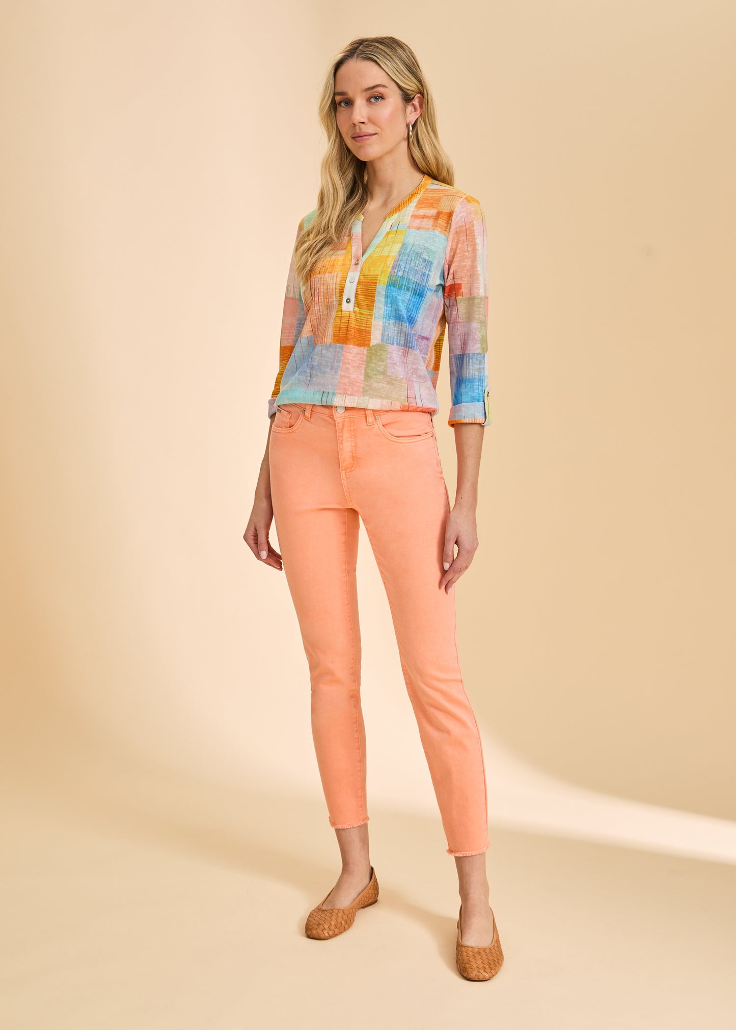 Olivia Slim Ankle Denim- Cantaloupe