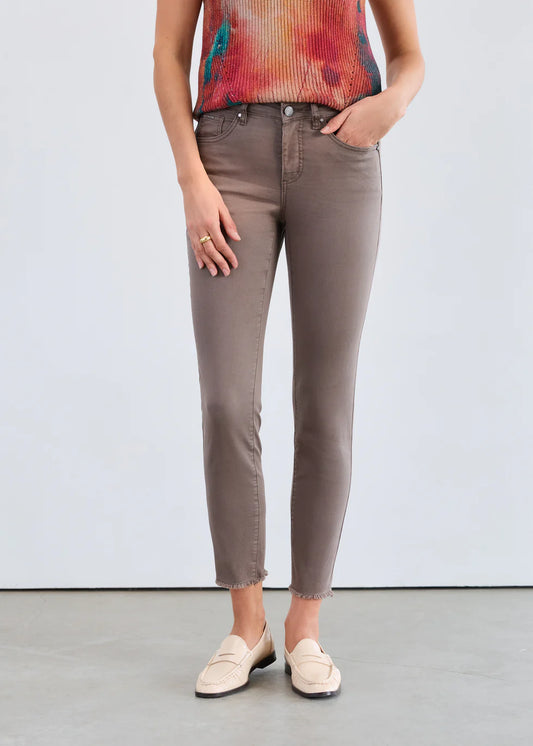 Olivia Slim Ankle Denim, Taupe