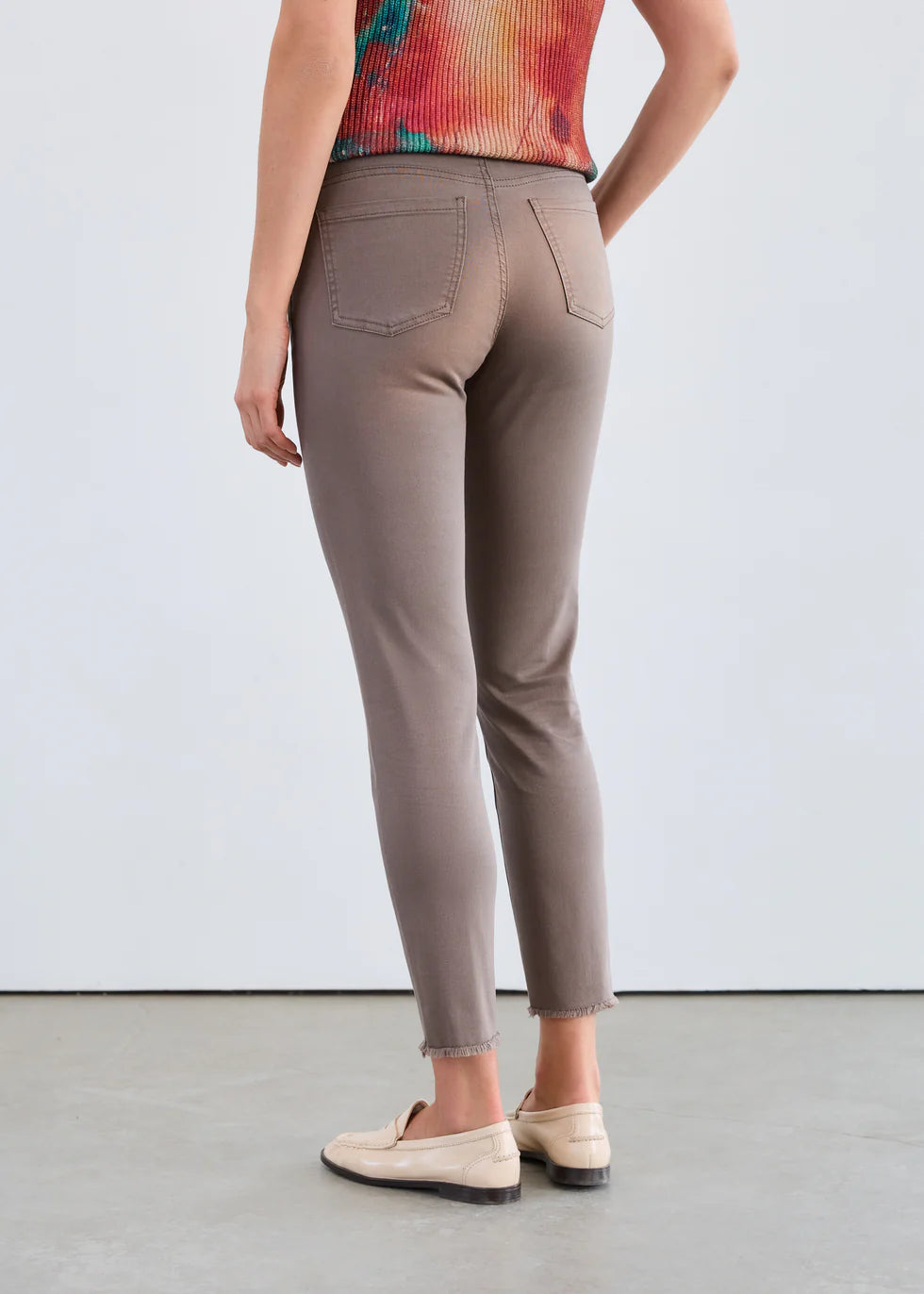 Olivia Slim Ankle Denim, Taupe