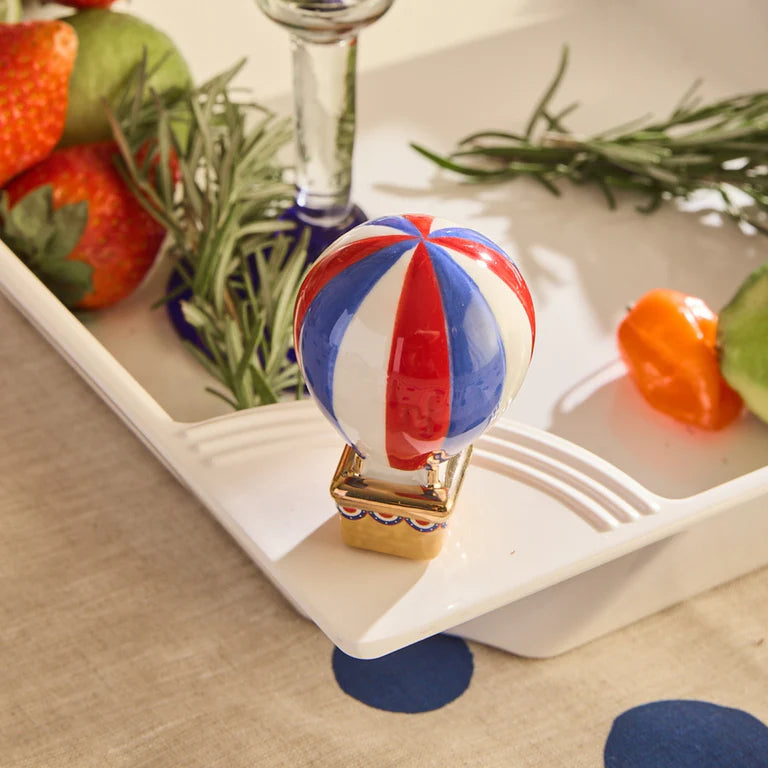 nora fleming mini red, white, and balloon