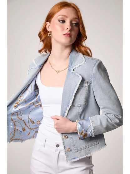 Logan Frayed Blazer- Panama