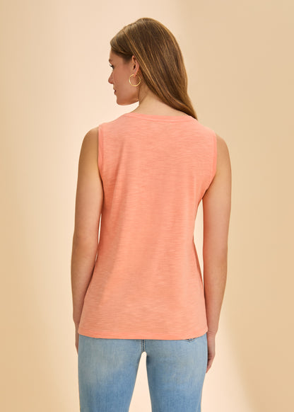 Boat Neck Cami- Cantaloupe