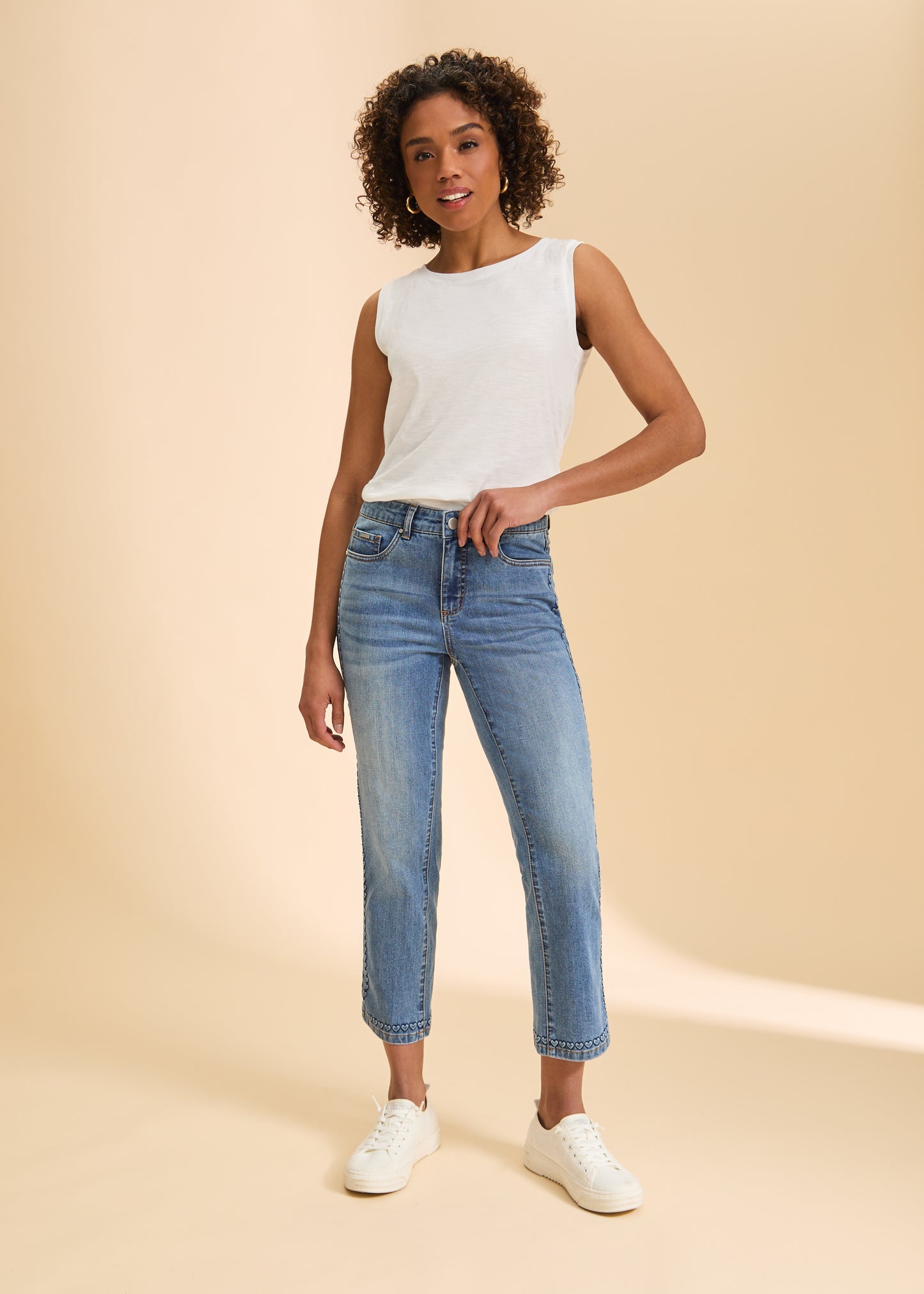 Boat Neck Cami- White