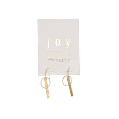 Mixed Metal Circle & Bar Fishhook Earrings