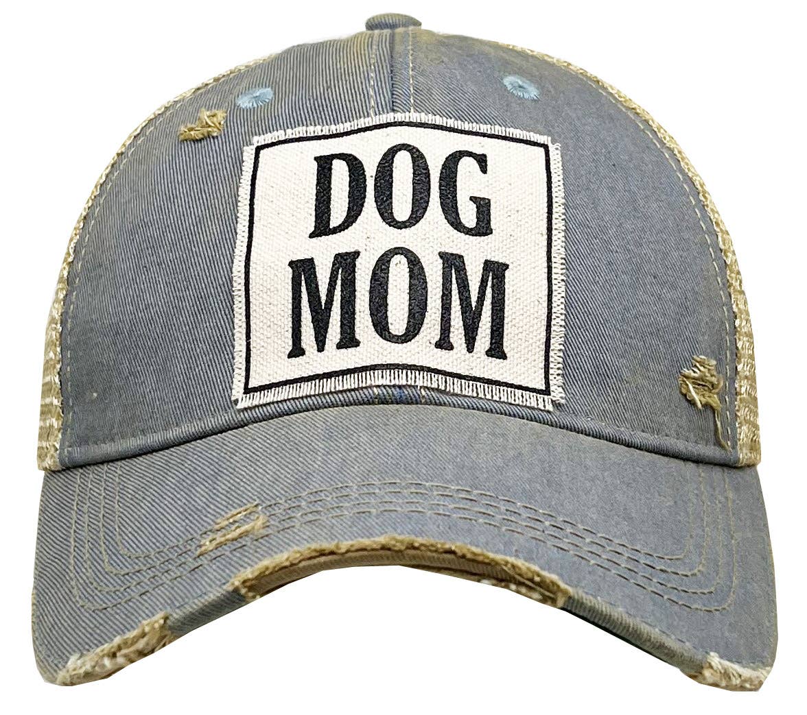 Dog Mom Distressed Trucker Hat Baseball Cap