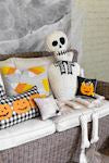 Jack-O-Lantern Beaded Pillow