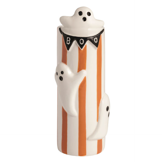 Ghost Orange Stripe Stem Vase