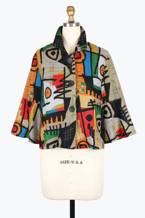 Colorful Art Cropped Jacket