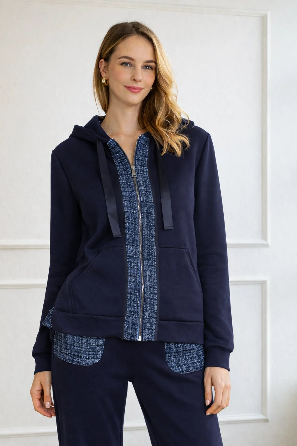 Ferne French Scuba Pant with Tweed