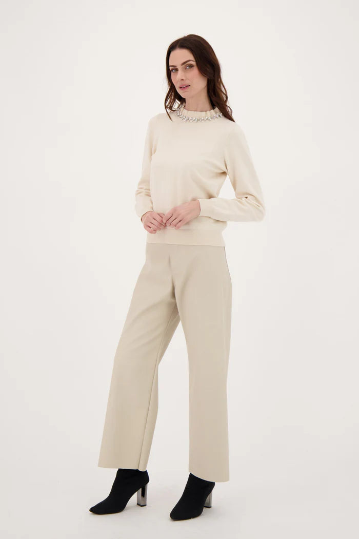 Faux Leather Straight Leg Pant