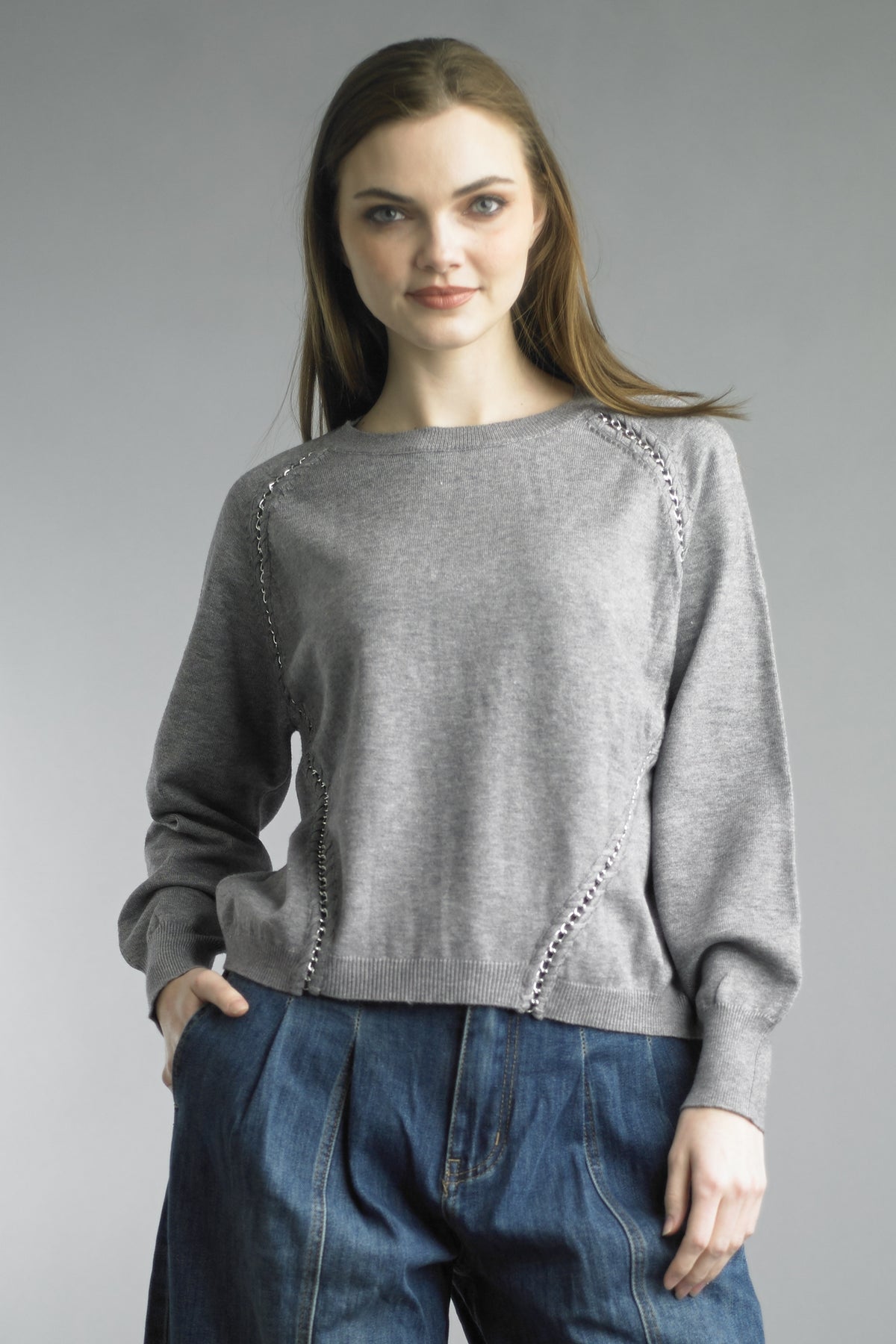 Silver Lining Chain Detail Sweater
