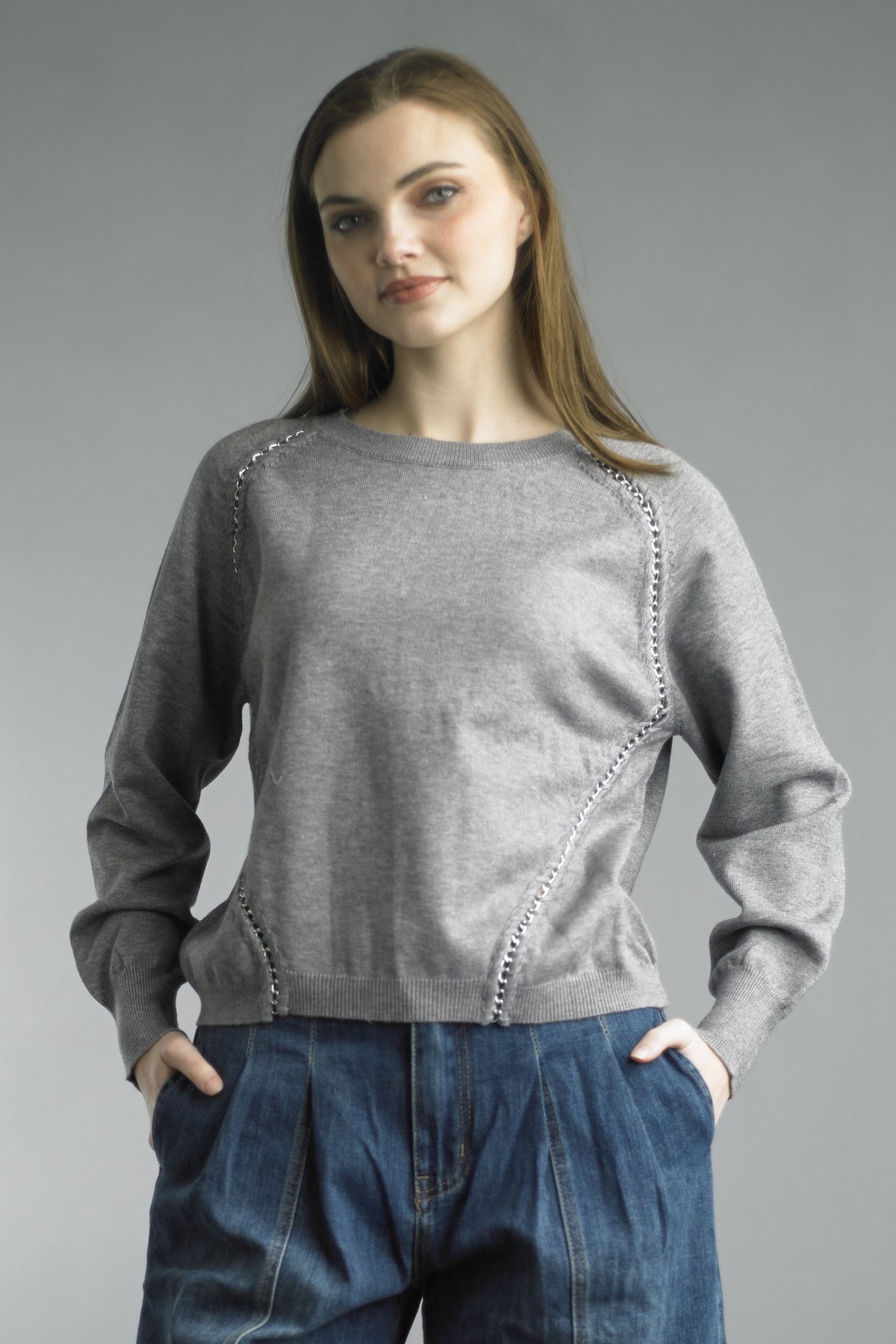 Silver Lining Chain Detail Sweater